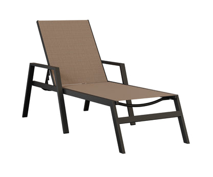 Vida Sling Chaise Lounge With Arms