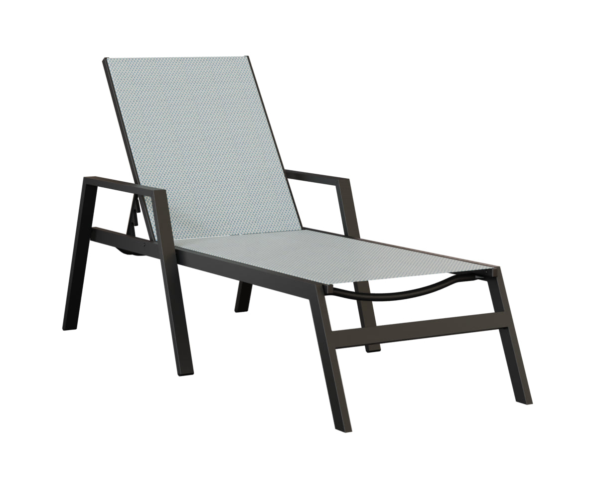 Vida Sling Chaise Lounge With Arms