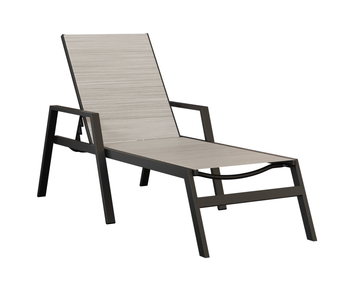 Vida Sling Chaise Lounge With Arms