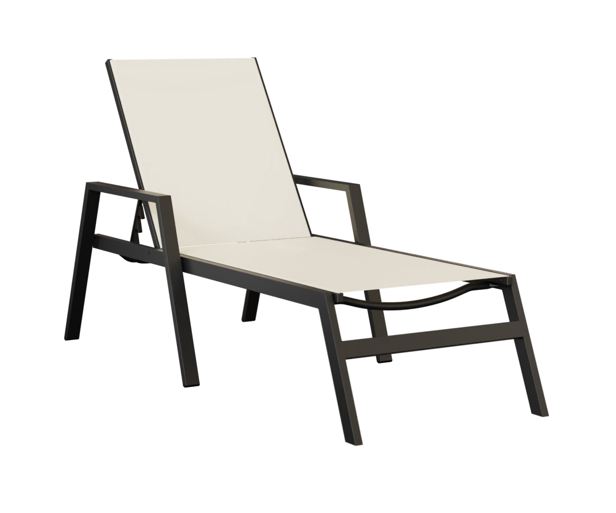 Vida Sling Chaise Lounge With Arms