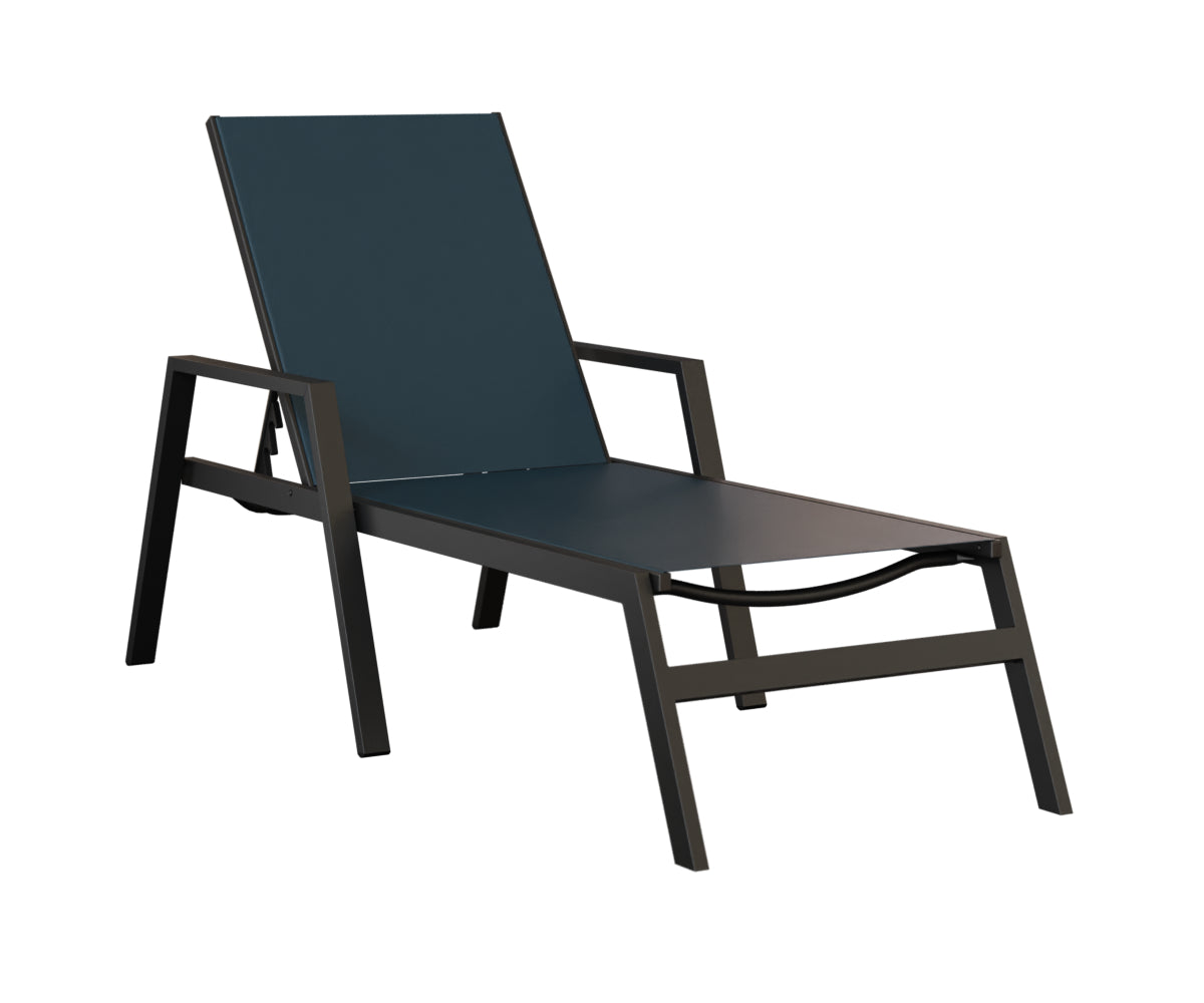 Vida Sling Chaise Lounge With Arms