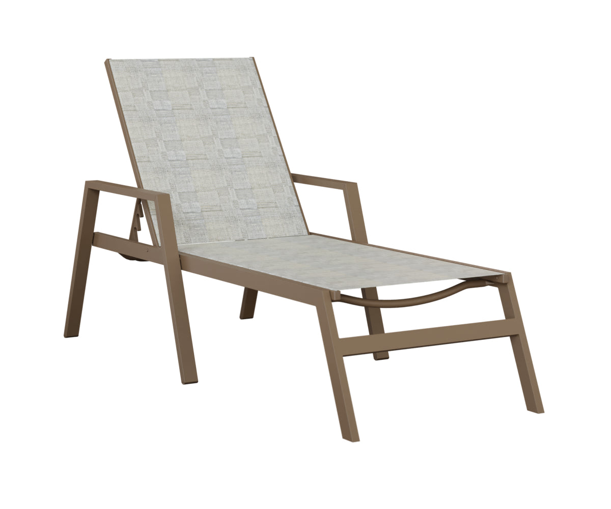 Vida Sling Chaise Lounge With Arms