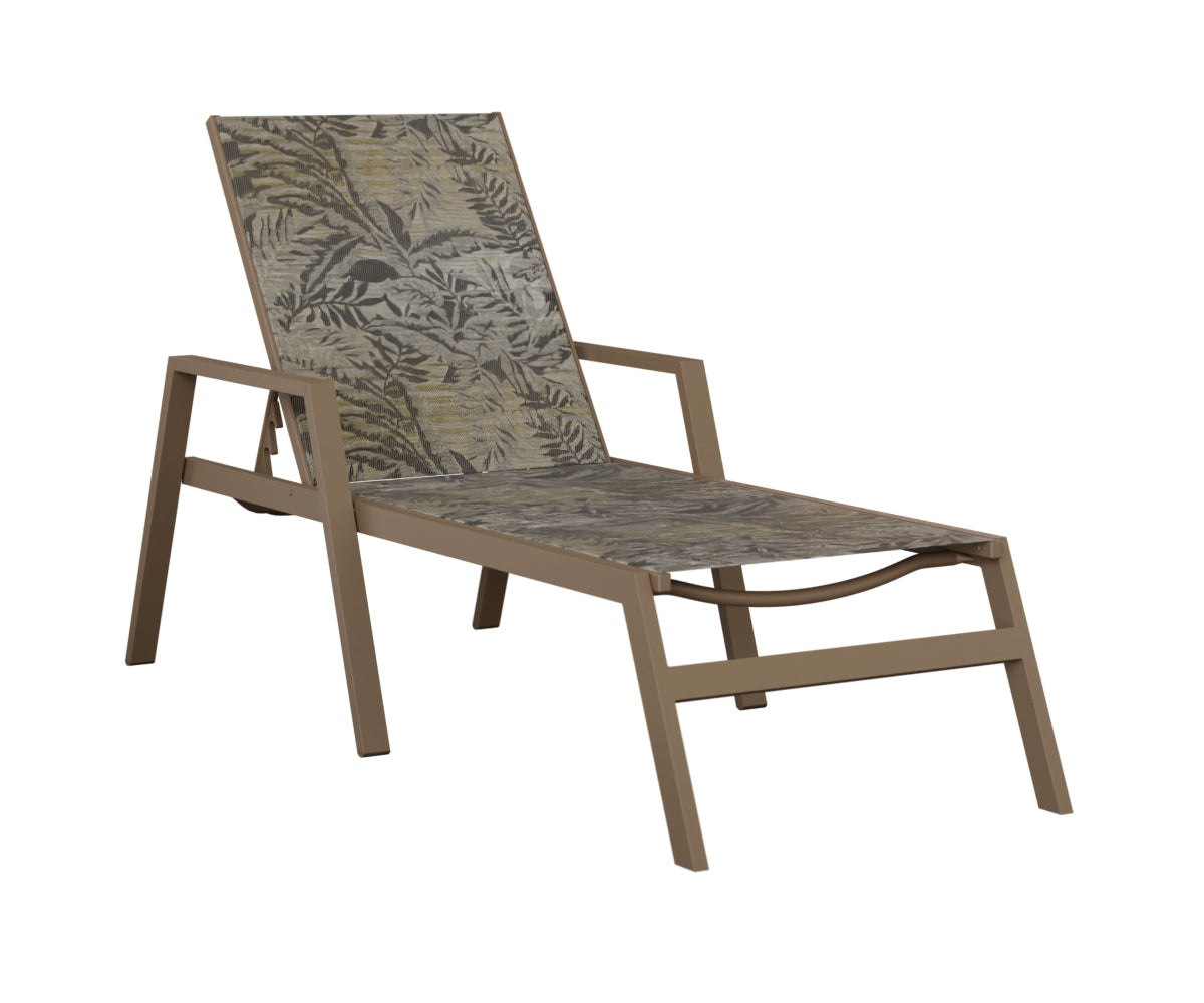 Vida Sling Chaise Lounge With Arms