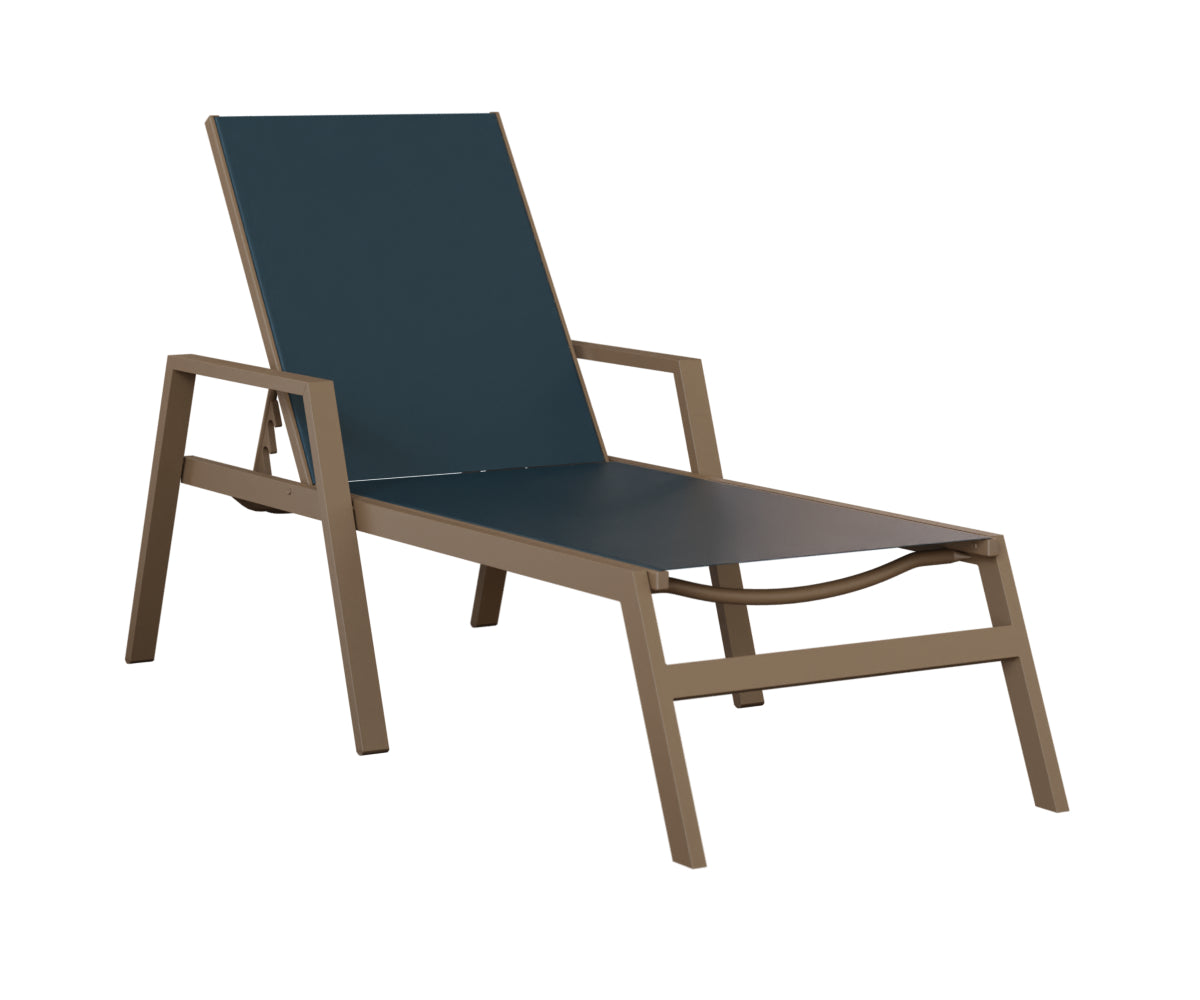 Vida Sling Chaise Lounge With Arms