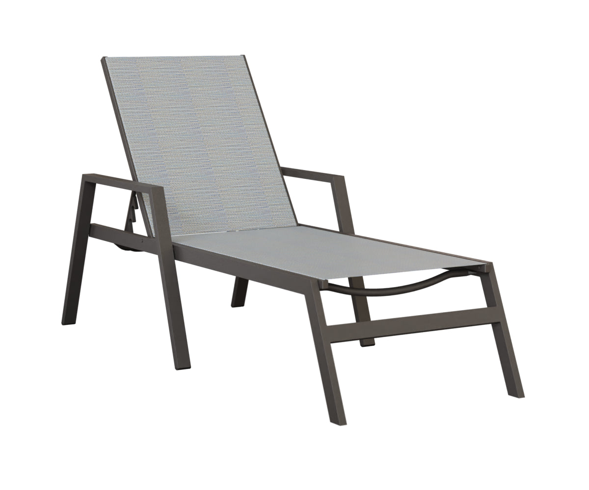 Vida Sling Chaise Lounge With Arms
