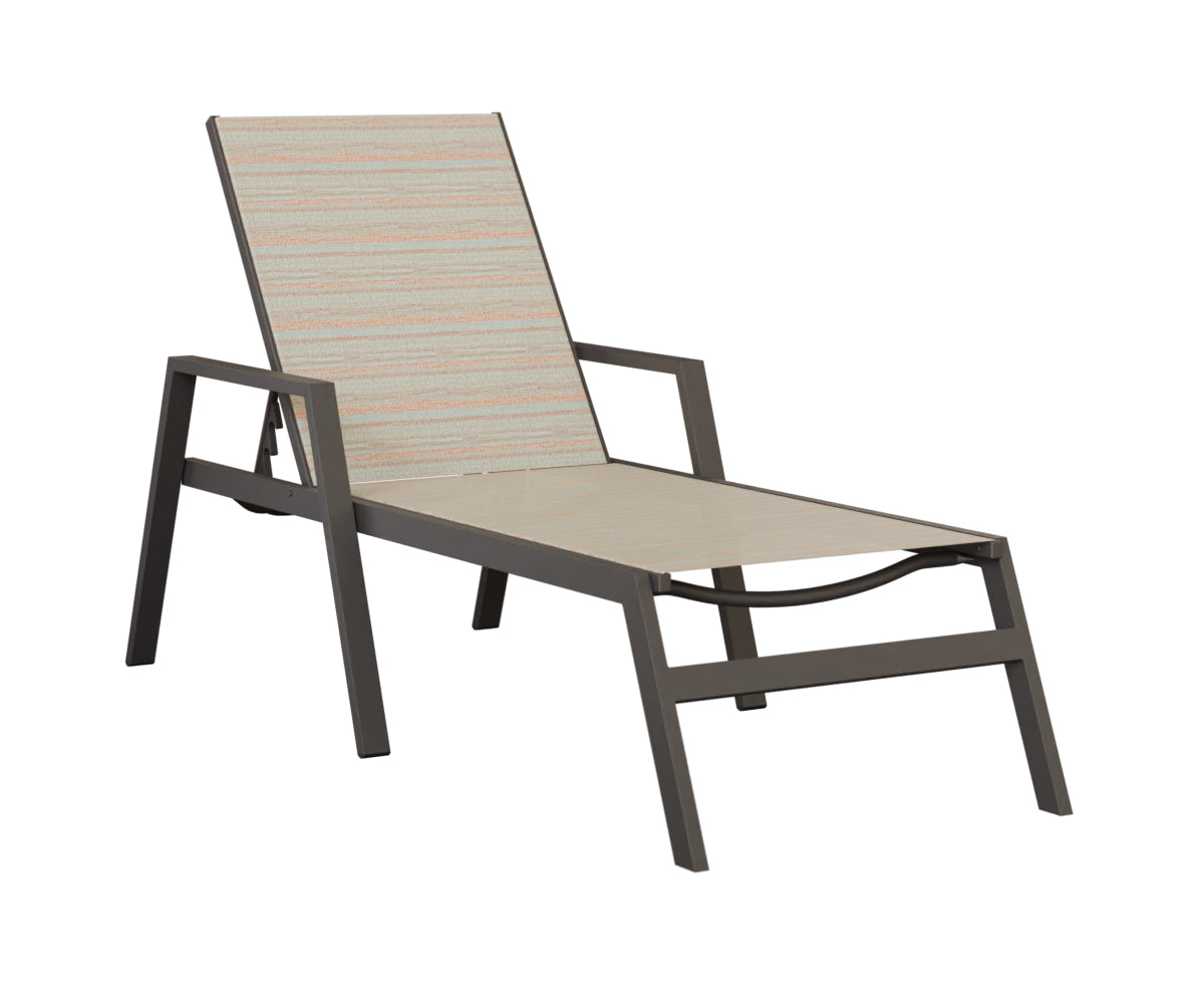 Vida Sling Chaise Lounge With Arms