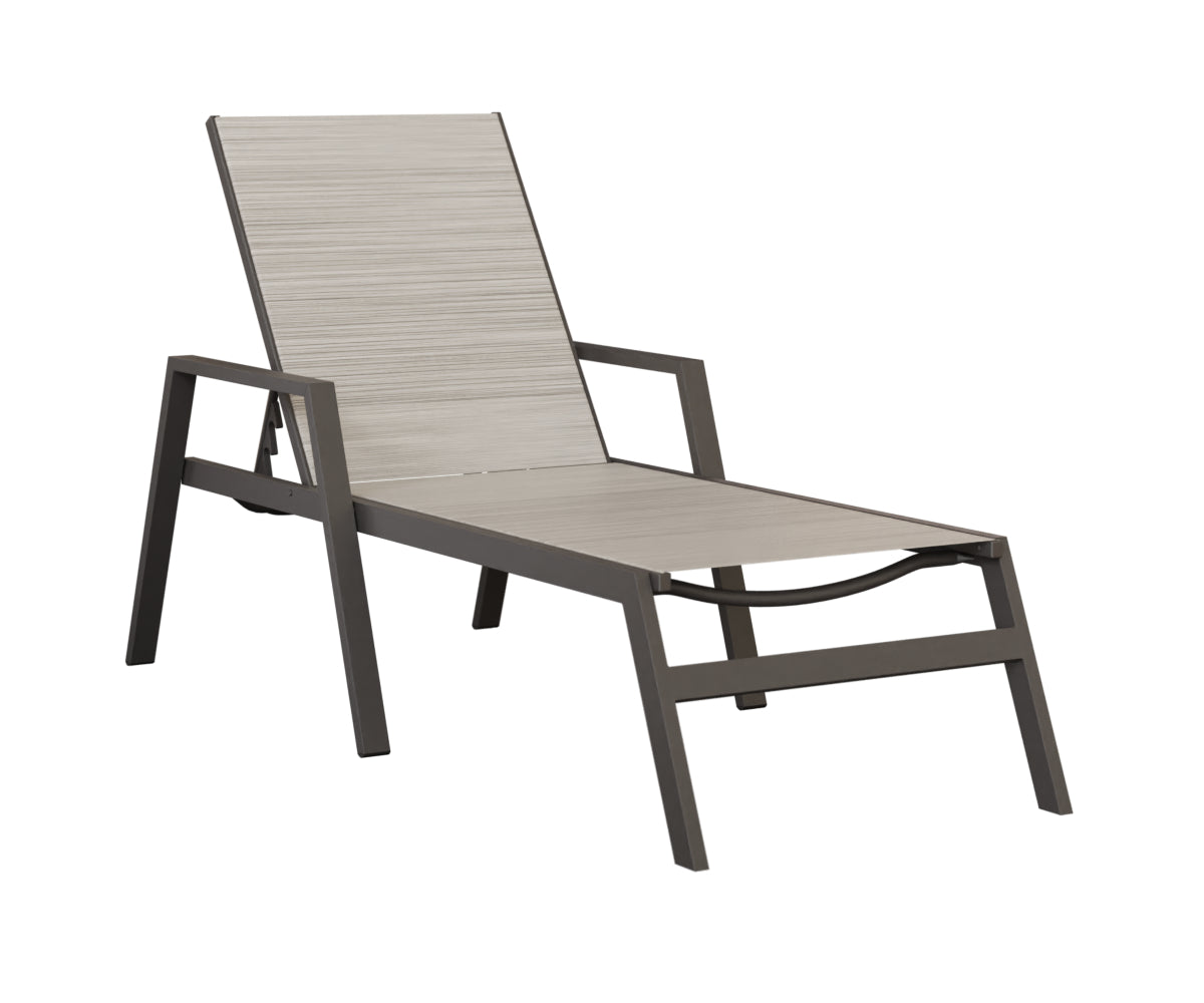 Vida Sling Chaise Lounge With Arms