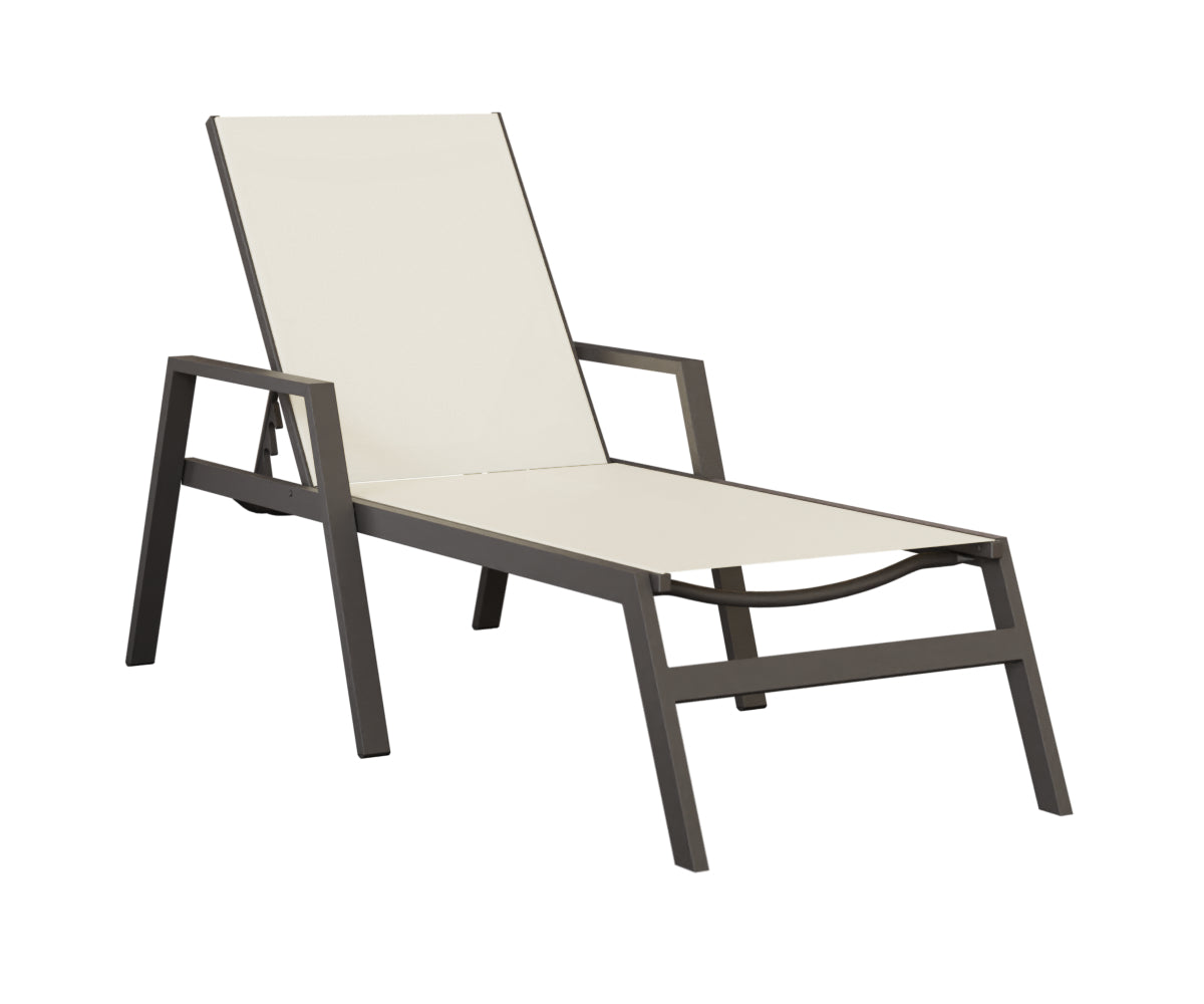 Vida Sling Chaise Lounge With Arms
