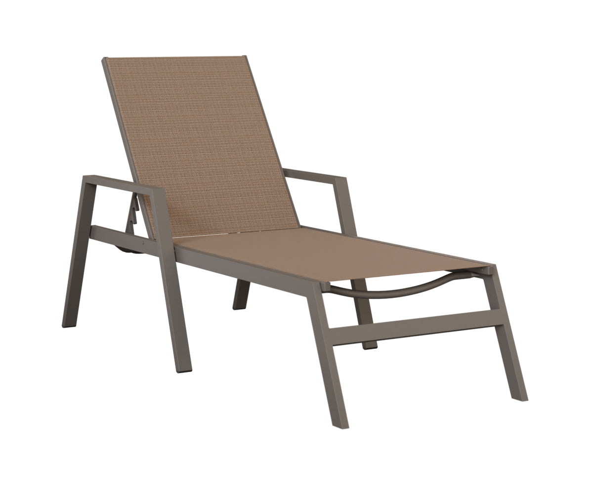 Vida Sling Chaise Lounge With Arms