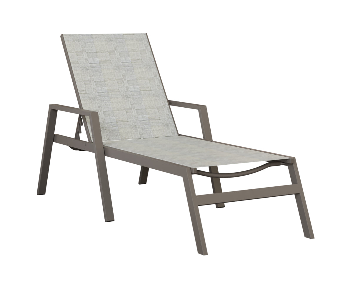 Vida Sling Chaise Lounge With Arms