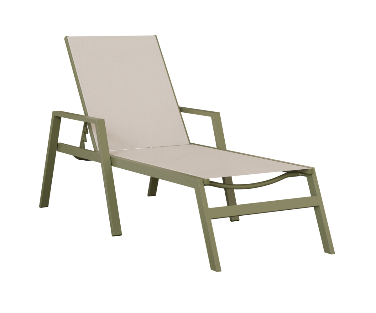 Vida Sling Chaise Lounge With Arms