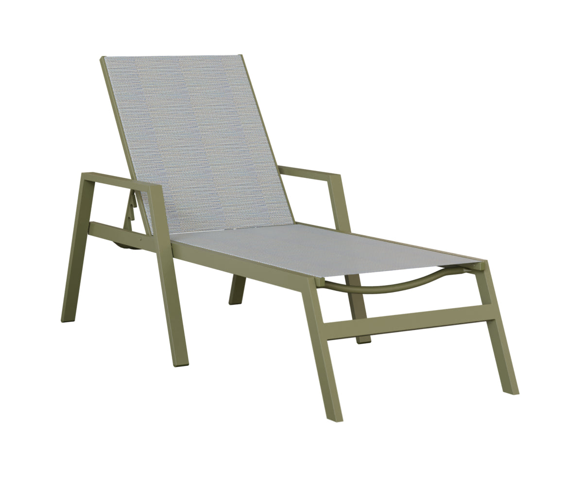 Vida Sling Chaise Lounge With Arms