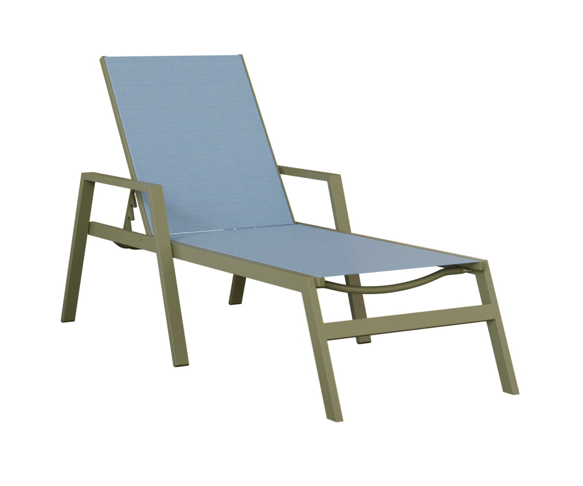 Vida Sling Chaise Lounge With Arms
