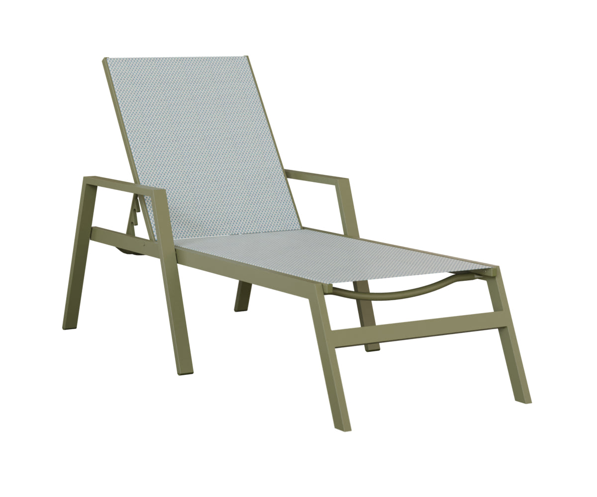 Vida Sling Chaise Lounge With Arms