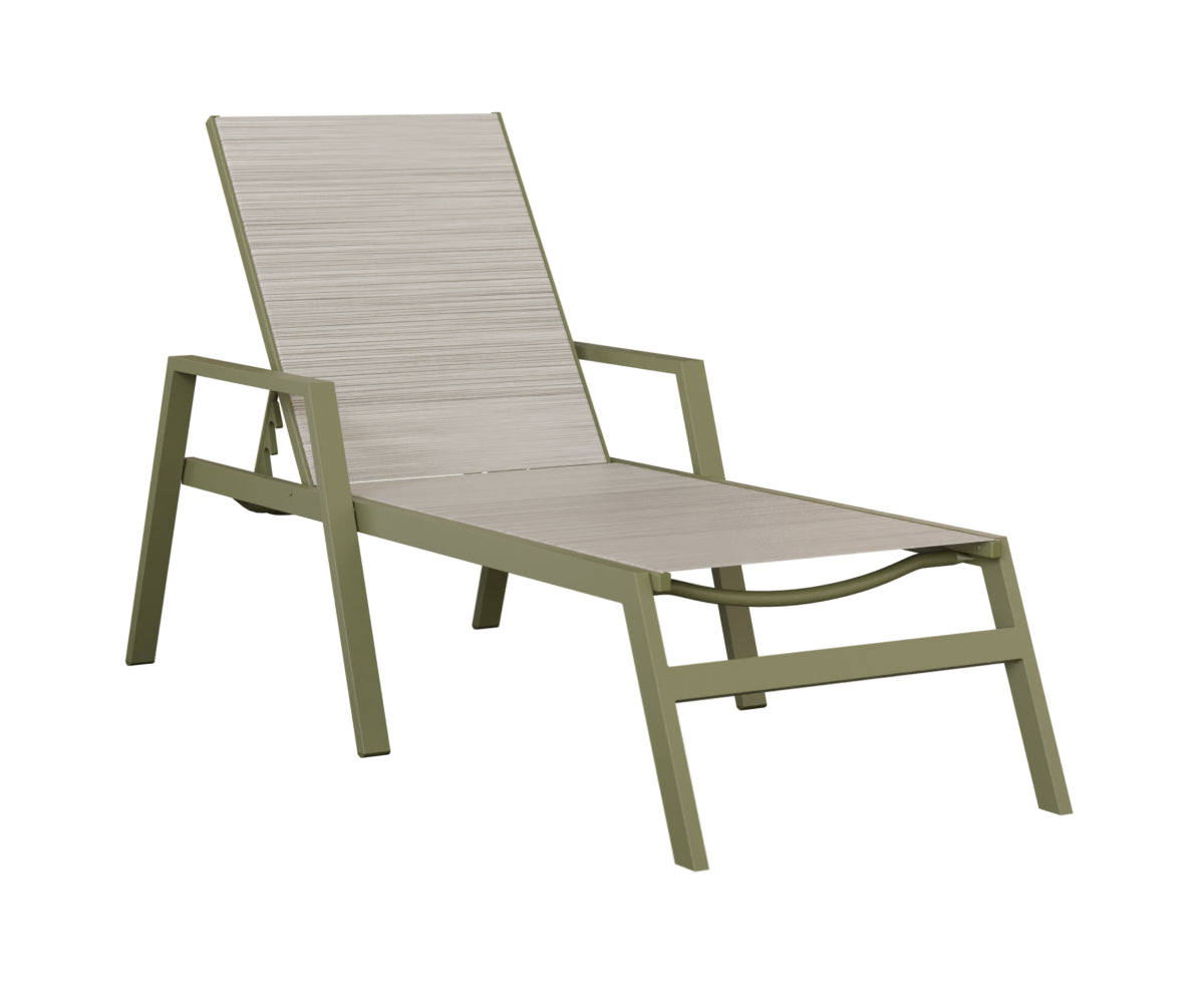 Vida Sling Chaise Lounge With Arms
