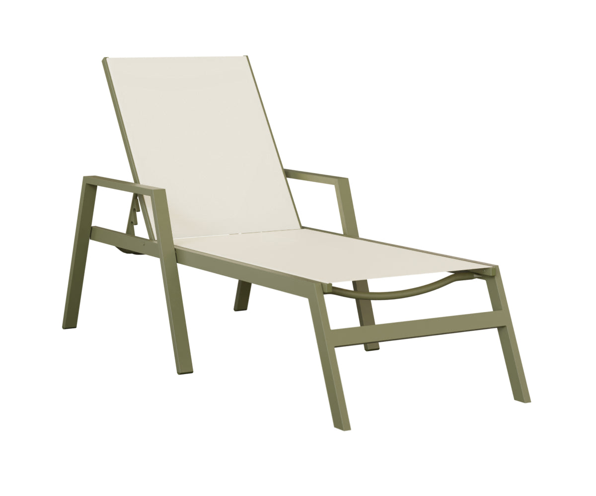 Vida Sling Chaise Lounge With Arms