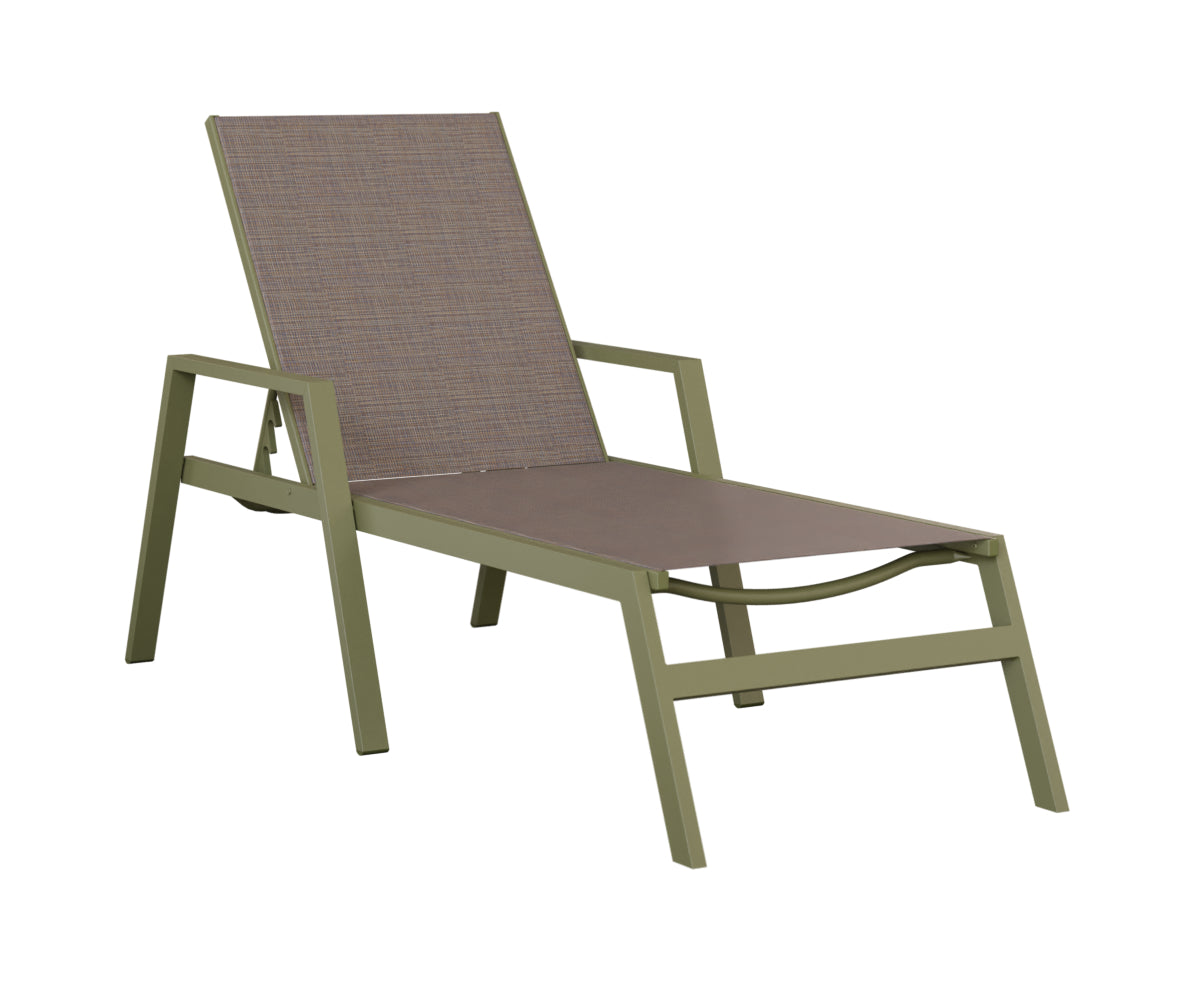 Vida Sling Chaise Lounge With Arms