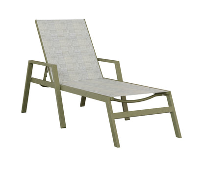 Vida Sling Chaise Lounge With Arms