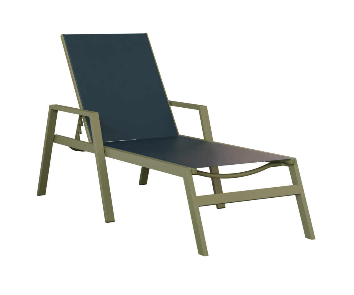 Vida Sling Chaise Lounge With Arms