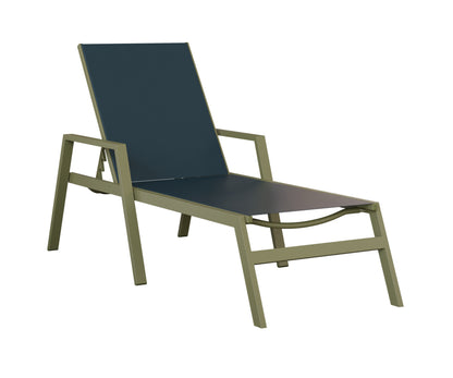 Vida Sling Chaise Lounge With Arms
