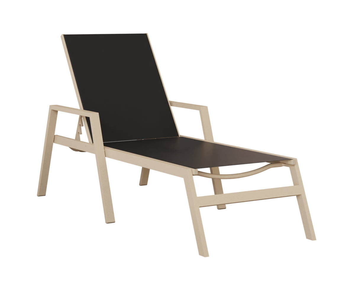 Vida Sling Chaise Lounge With Arms