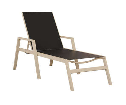 Vida Sling Chaise Lounge With Arms