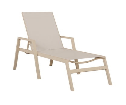 Vida Sling Chaise Lounge With Arms
