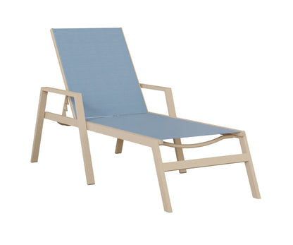 Vida Sling Chaise Lounge With Arms
