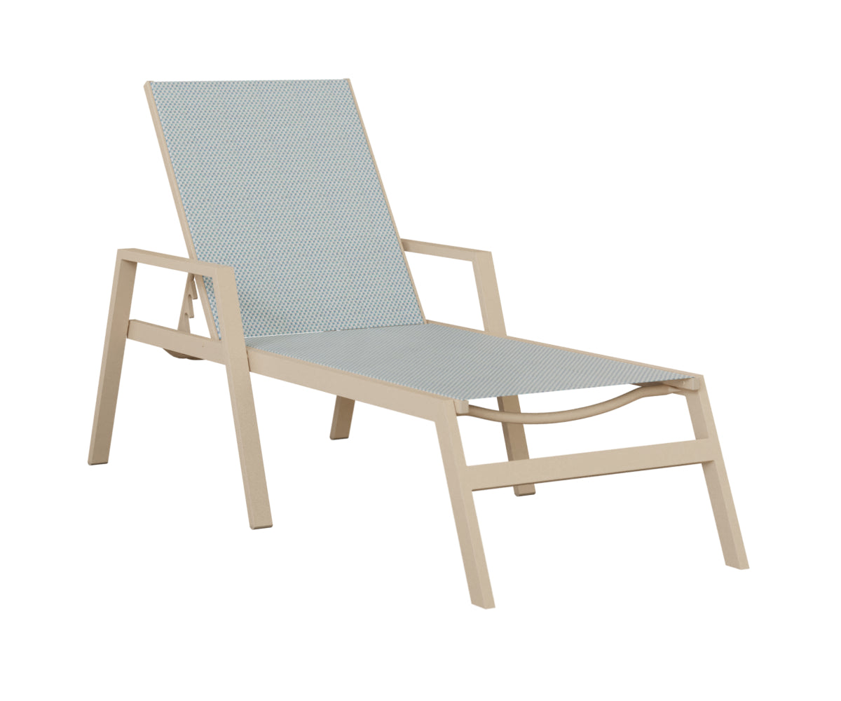 Vida Sling Chaise Lounge With Arms