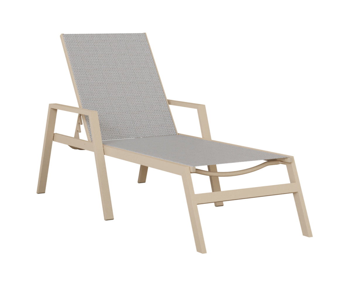 Vida Sling Chaise Lounge With Arms