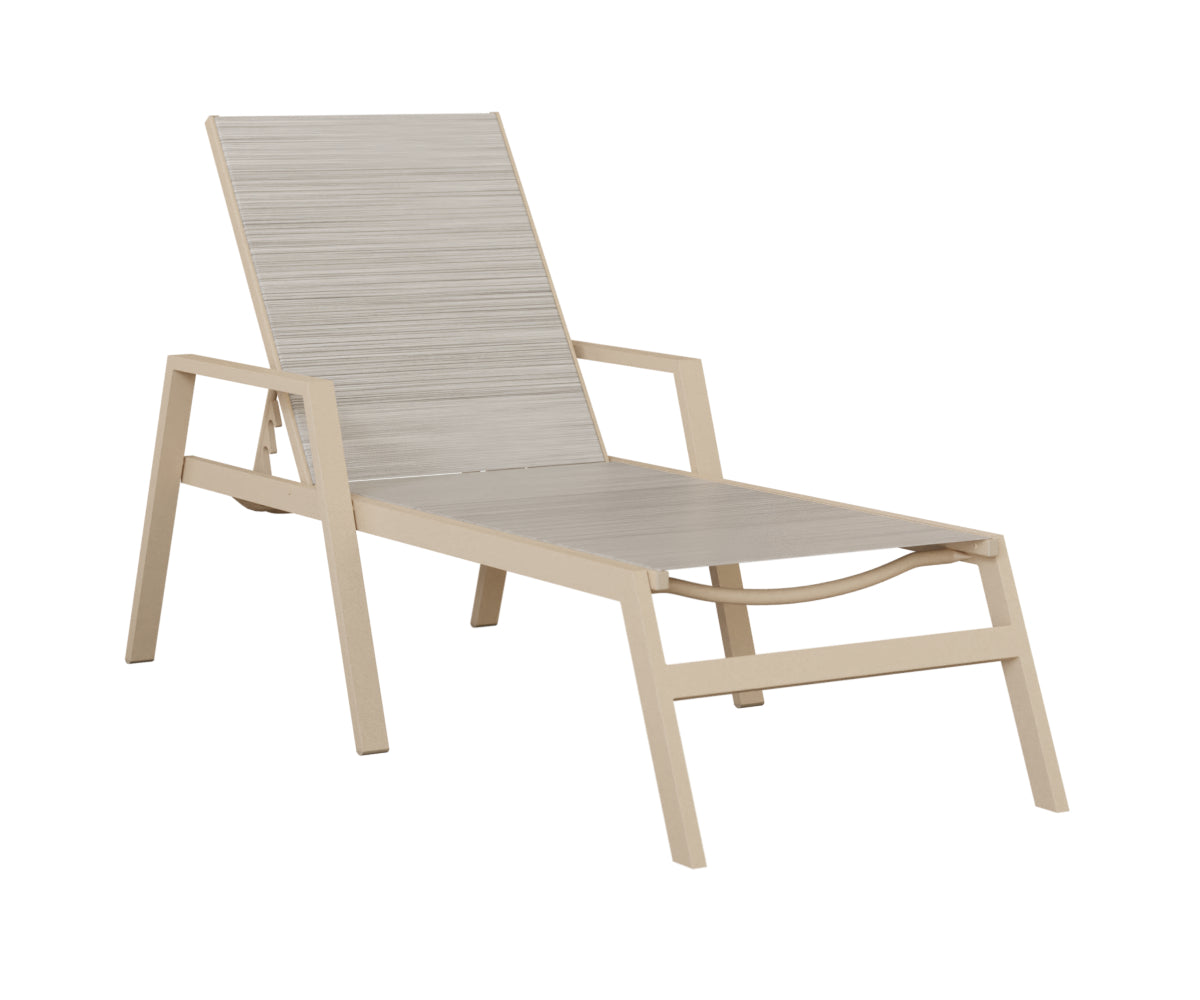 Vida Sling Chaise Lounge With Arms