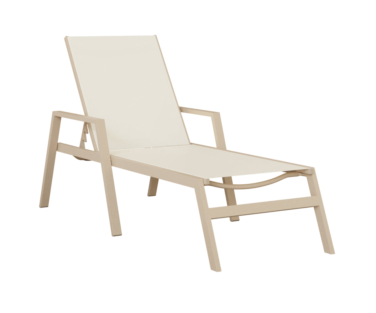 Vida Sling Chaise Lounge With Arms