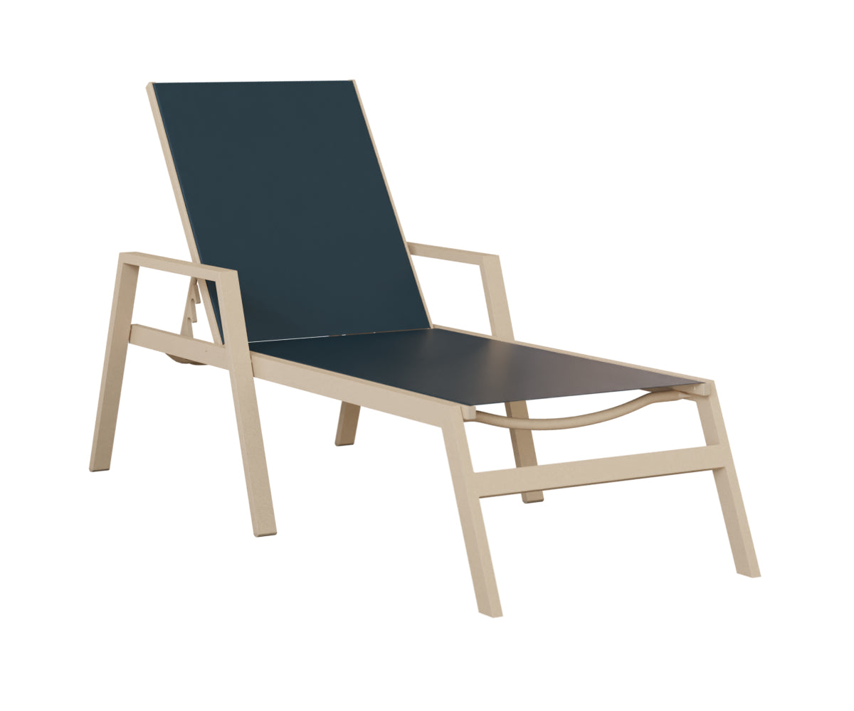 Vida Sling Chaise Lounge With Arms