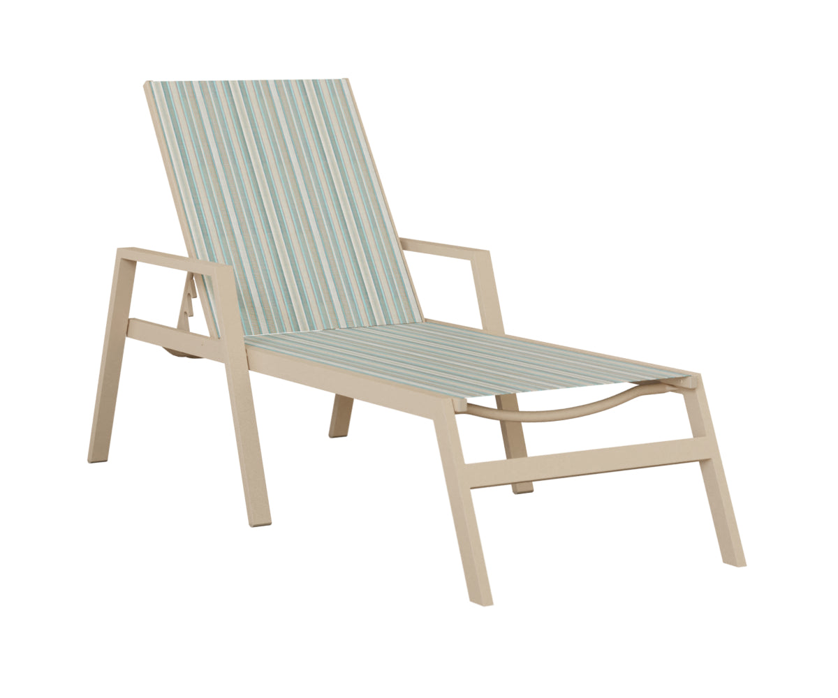 Vida Sling Chaise Lounge With Arms