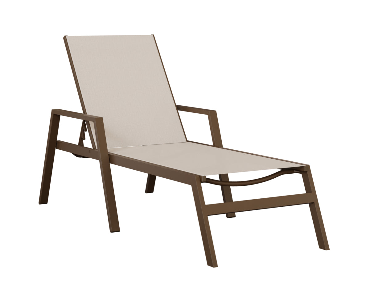 Vida Sling Chaise Lounge With Arms