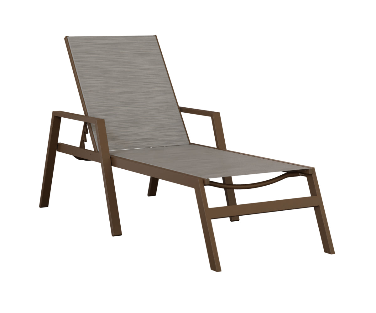 Vida Sling Chaise Lounge With Arms