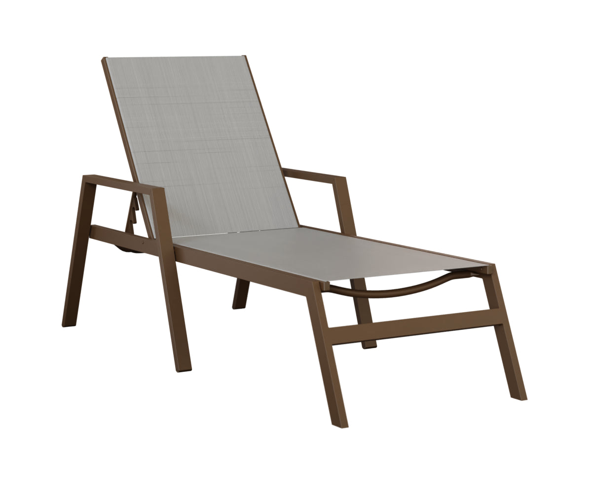 Vida Sling Chaise Lounge With Arms