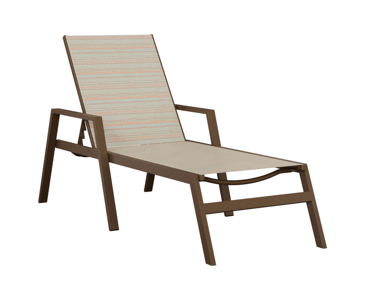 Vida Sling Chaise Lounge With Arms