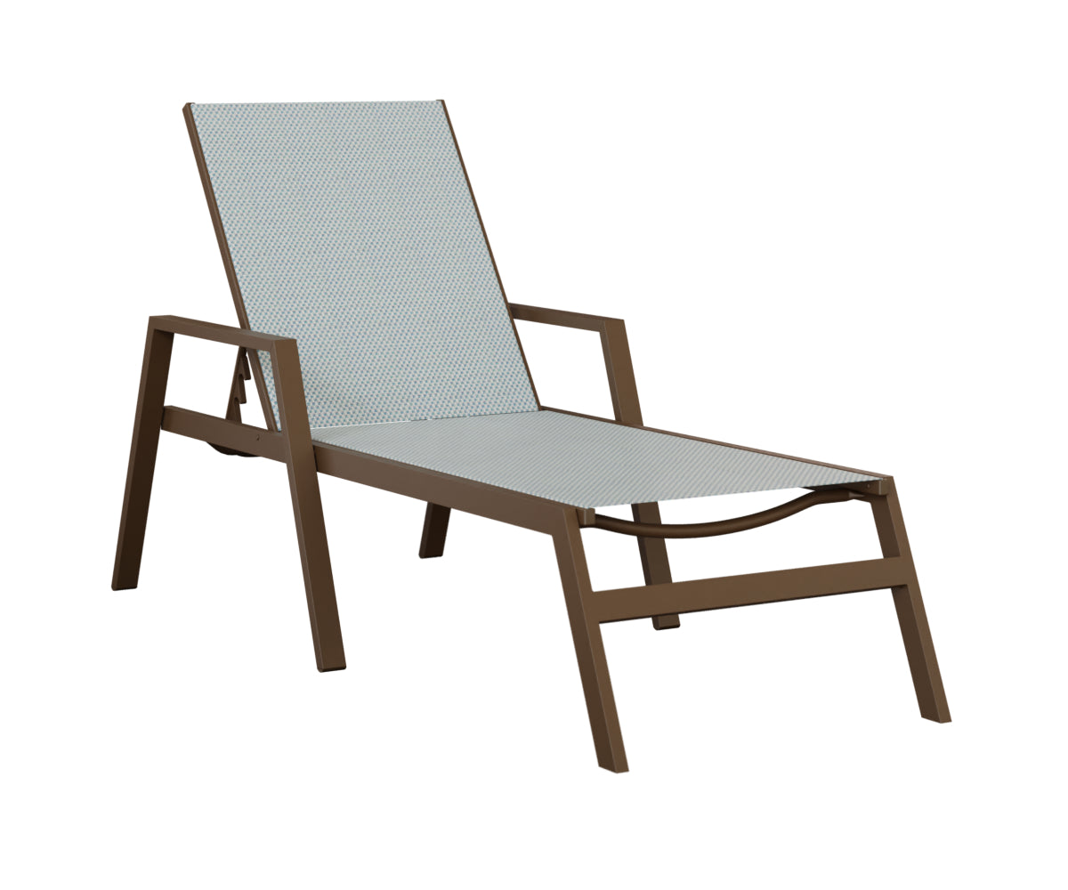 Vida Sling Chaise Lounge With Arms