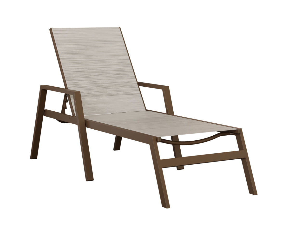 Vida Sling Chaise Lounge With Arms