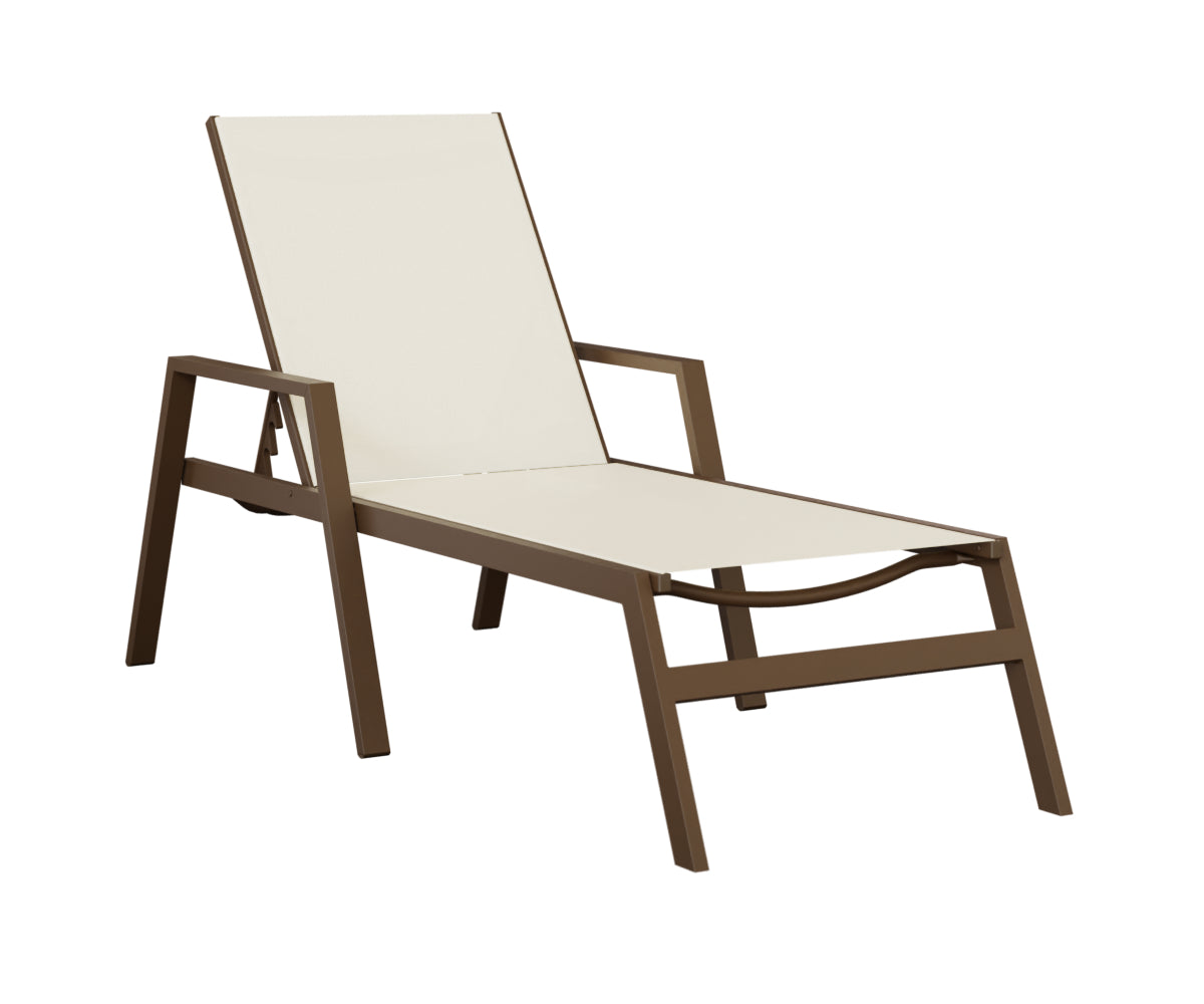 Vida Sling Chaise Lounge With Arms