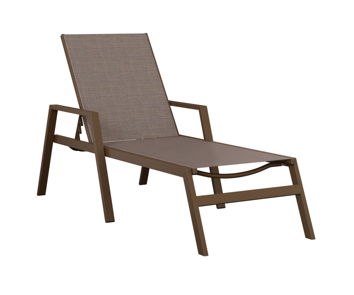 Vida Sling Chaise Lounge With Arms
