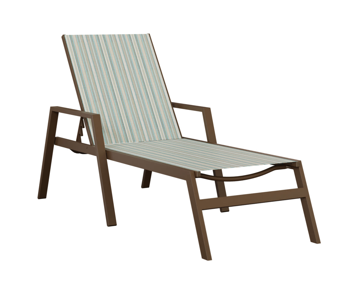 Vida Sling Chaise Lounge With Arms