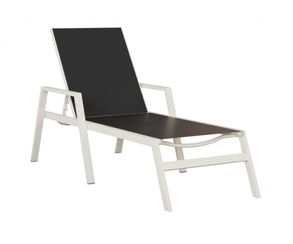 Vida Sling Chaise Lounge With Arms