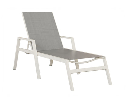 Vida Sling Chaise Lounge With Arms
