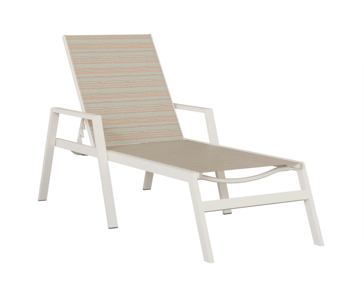 Vida Sling Chaise Lounge With Arms