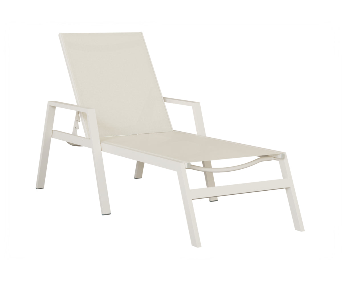 Vida Sling Chaise Lounge With Arms