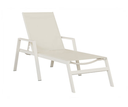 Vida Sling Chaise Lounge With Arms