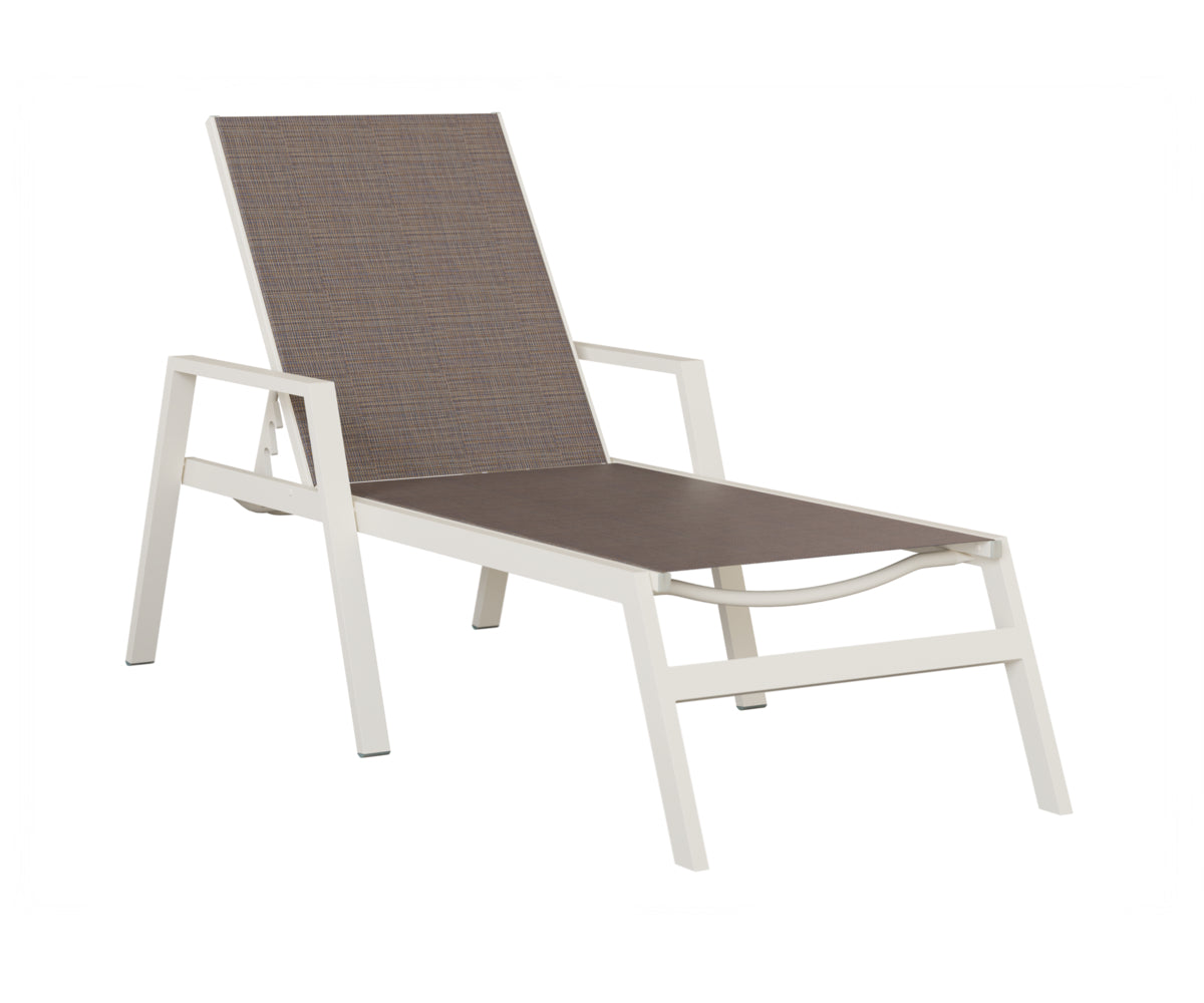 Vida Sling Chaise Lounge With Arms