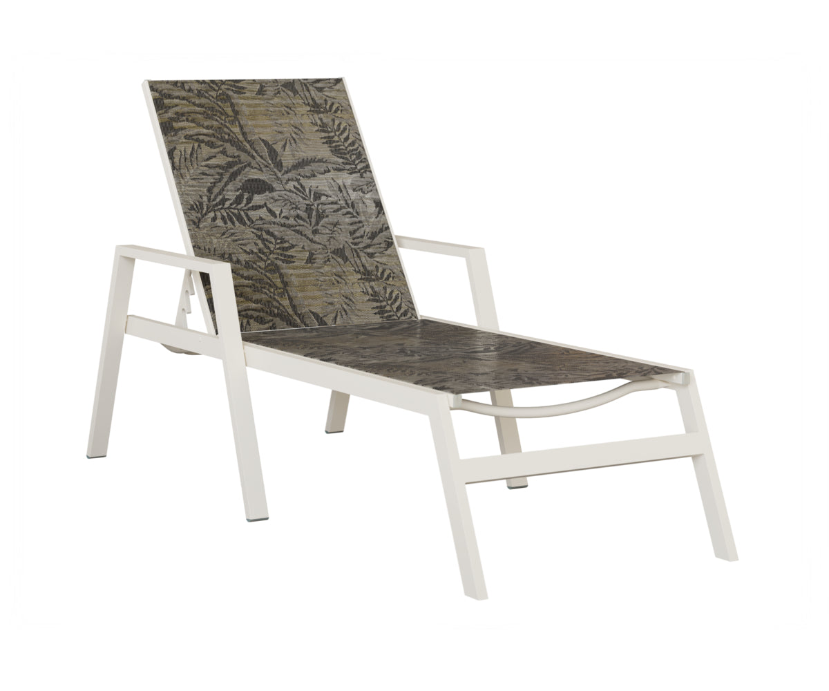 Vida Sling Chaise Lounge With Arms